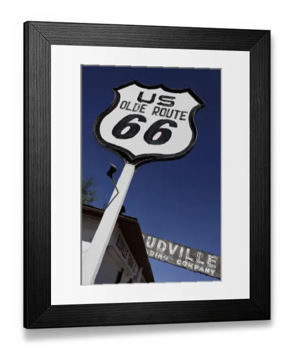 Framed Print : Budville, New Mexico, United States. Route 66