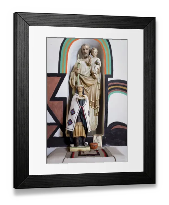 Framed Print : Laguna Pueblo, New Mexico, United States. San Jose Mission church, interior. PR