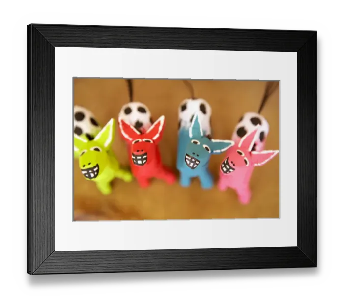 Framed Print : Santa Fe, New Mexico, United States. Native American Navajo folk art