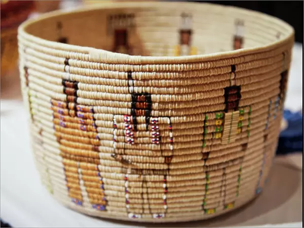 SSanta Fe, New Mexico, United States. Indian Market, Native American basket
