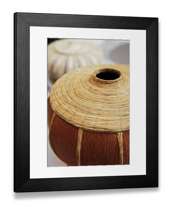 Framed Print : Santa Fe, New Mexico, United States. Indian Market, Native American basket