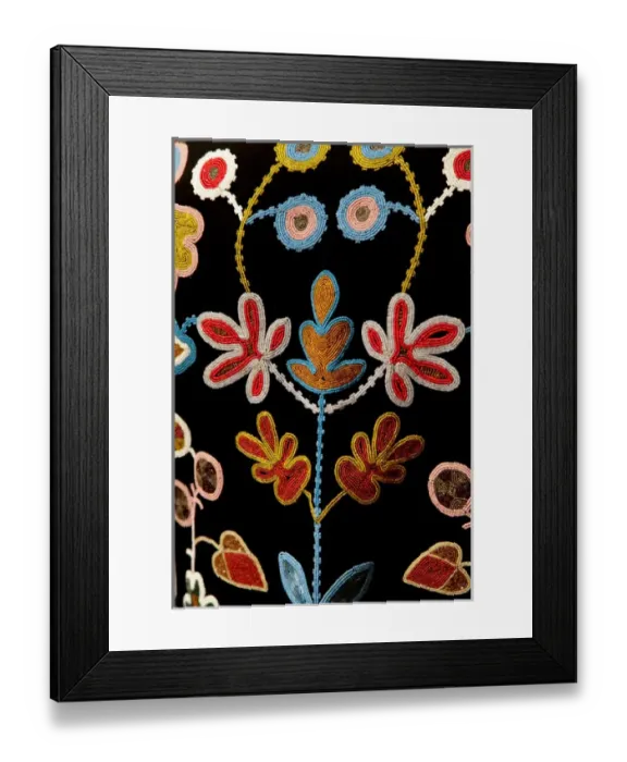 Framed Print : Santa Fe, New Mexico, United States. Indian Market, beaded textile