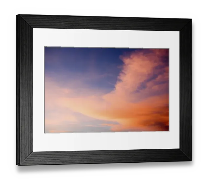 Framed Print : USA, New Mexico. Red colored clouds at sunset in northern New Mexico