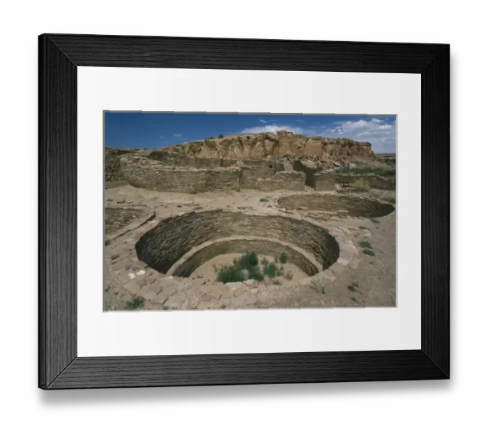 Framed Print : Chetro Ketl, ceremonial kiva, Chaco Culture National Historic Park, New Mexico, USA