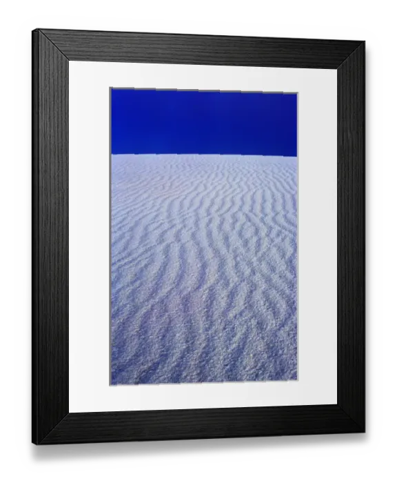 Framed Print : Waves in Sand dune at dusk with frost, White Sands National Monument, New Mexico, USA Framed Print : Waves in Sand dune at dusk with frost, White Sands National Monument, New Mexico, USA
