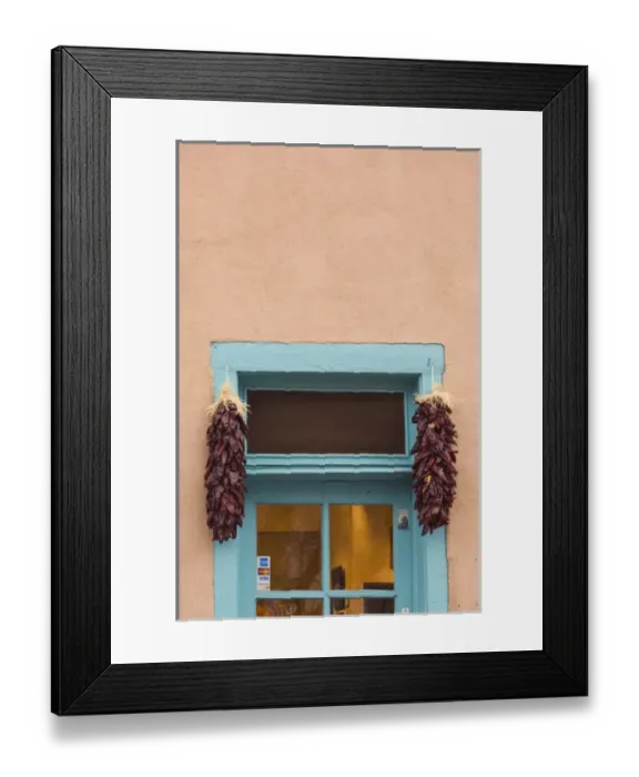 Framed Print : USA, NM, Santa Fe, Canyon Road, Gallery Door Framed Print : USA, NM, Santa Fe, Canyon Road, Gallery Door