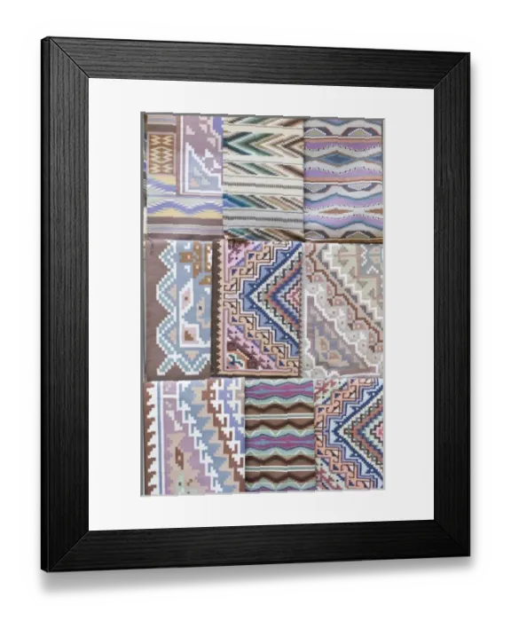 Framed Print : USA, NM, Gallup, Handmade Navajo Rugs for Sale Framed Print : USA, NM, Gallup, Handmade Navajo Rugs for Sale