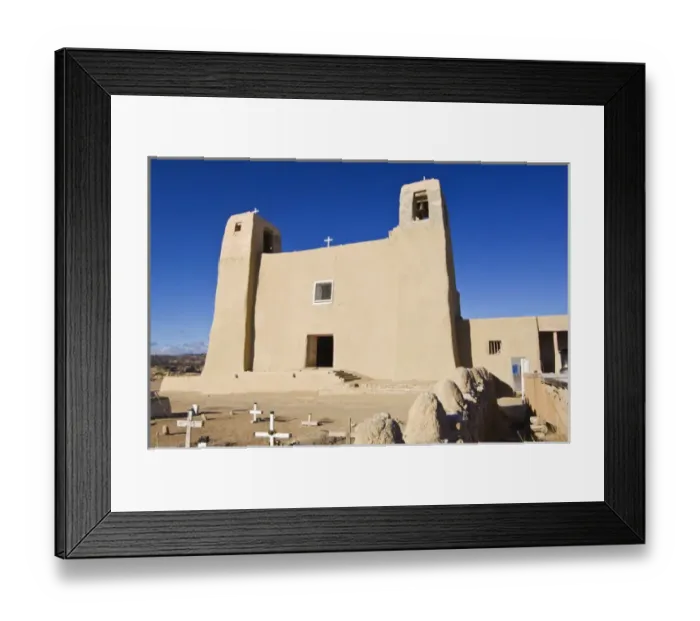 Framed Print : USA, NM, Acoma Pueblo, Sky City, San Esteban Del Rey Church
