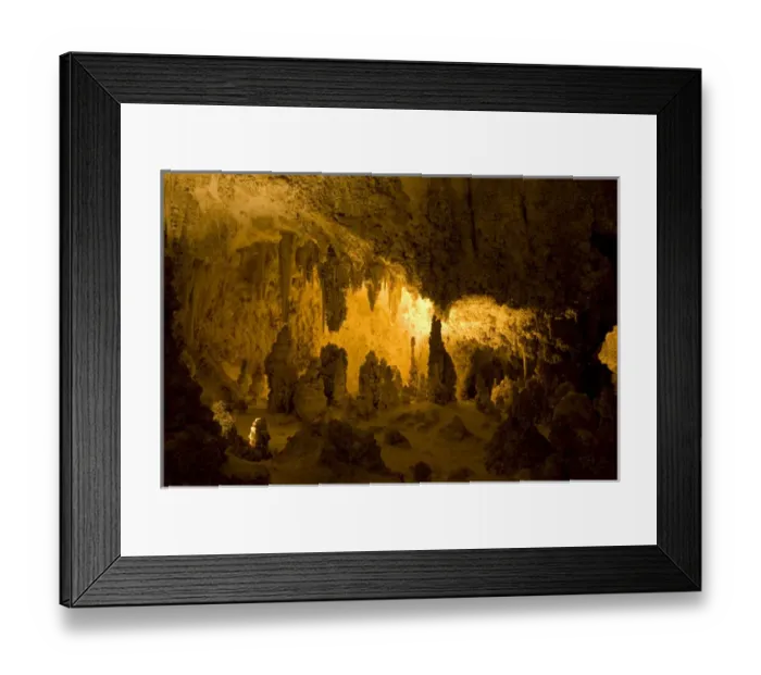 Framed Print : Intricate formations in the wondrous 8. 2-acre Big Room cave, 750 feet into the earth