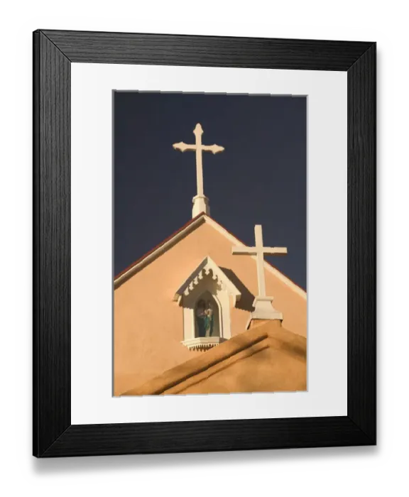 Framed Print : USA-NEW MEXICO-Albuquerque: Old Town Albuquerque San Felipe de Neri Church (b. 1709) Framed Print : USA-NEW MEXICO-Albuquerque: Old Town Albuquerque San Felipe de Neri Church (b. 1709)