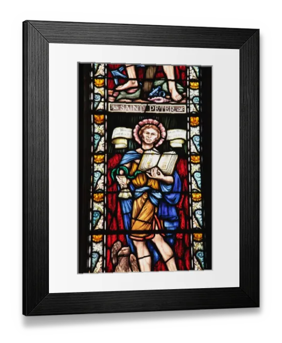 Framed Print : USA. New York. New York City. Stained glass window of Gothic style Grace Church Framed Print : USA. New York. New York City. Stained glass window of Gothic style Grace Church