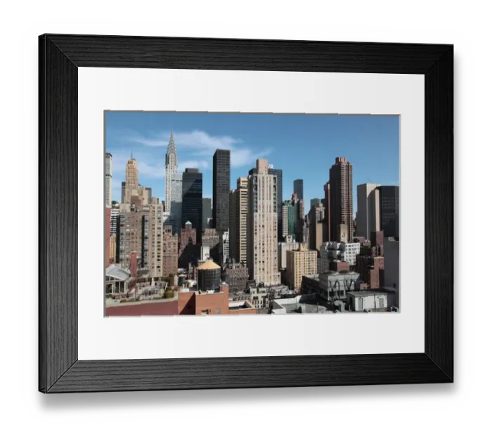Framed Print : USA. New York. New York City. The cityscape of Manhattan with Chrysler Building in Framed Print : USA. New York. New York City. The cityscape of Manhattan with Chrysler Building in
