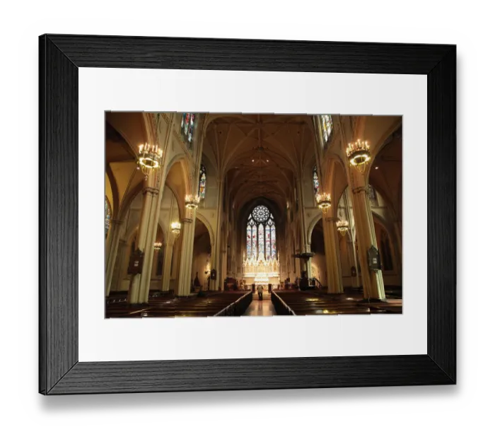 Framed Print : USA. New York. New York City. The interior view of Gothic style Grace Church on Broadway Framed Print : USA. New York. New York City. The interior view of Gothic style Grace Church on Broadway