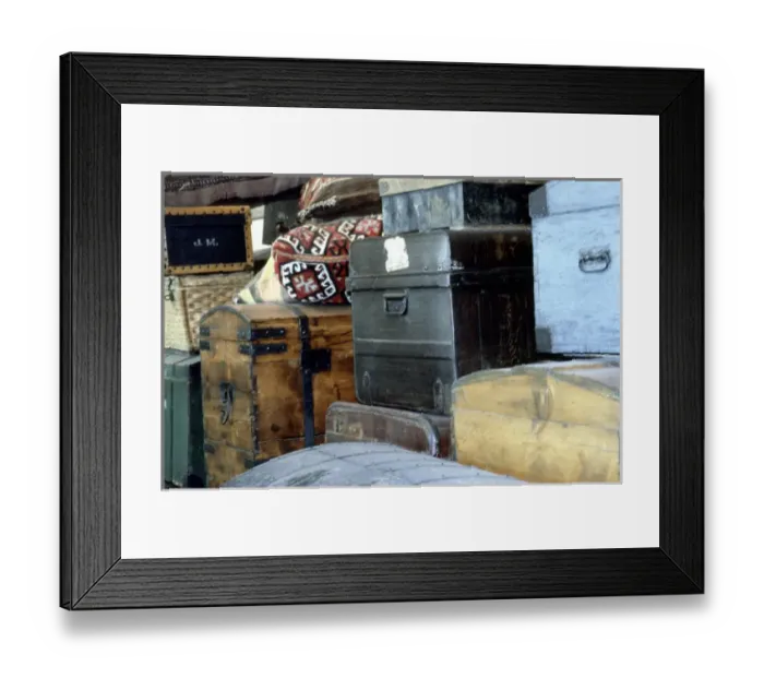 Framed Print : North America, USA, New York, Ellis Island, Immigrant luggage display Framed Print : North America, USA, New York, Ellis Island, Immigrant luggage display