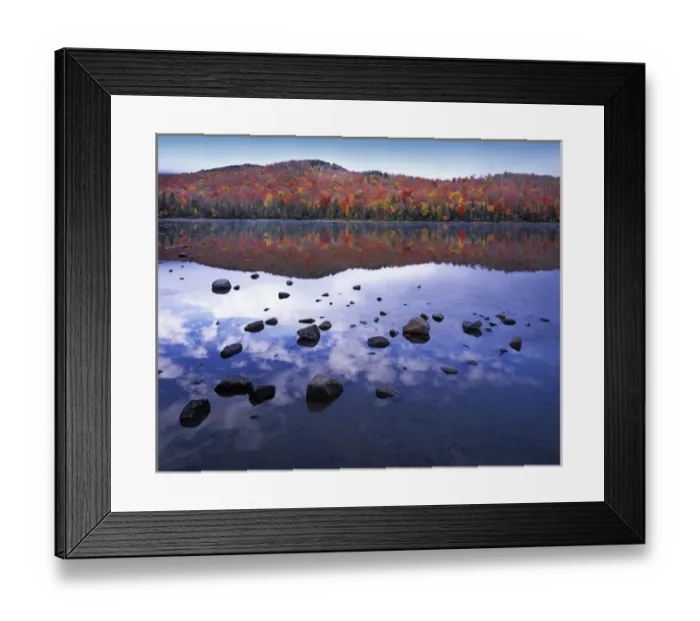 Framed Print : USA, New York, Adirondack Park, Heart Lake