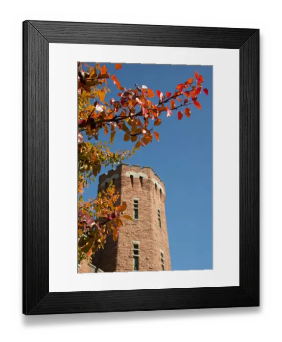 Framed Print : New York, Ogdensburg. Historic National Guard Armory in autumn, c. 1898, National Framed Print : New York, Ogdensburg. Historic National Guard Armory in autumn, c. 1898, National
