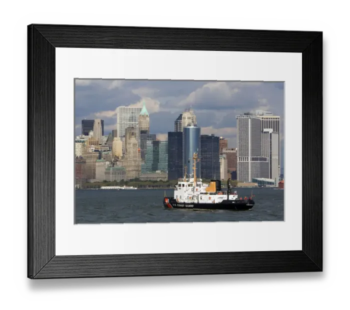 Framed Print : US Coast Guard Penobscot Bay cutter in the New York Harbor, New York, USA