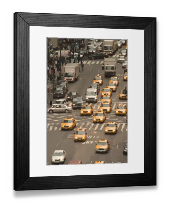 Framed Print : USA, New York, New York City traffic. (Editorial Usage Only)