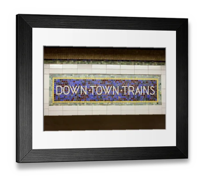 Framed Print : New York City, New York, United States. Old tile subway signage Framed Print : New York City, New York, United States. Old tile subway signage