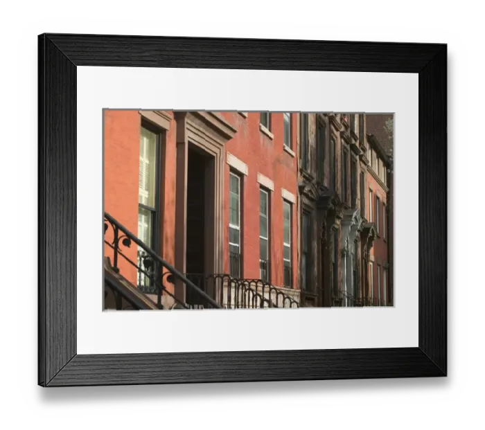 Framed Print : USA-New York-New York City-Brooklyn: Brooklyn Heights-Brownstone Building / Spring Framed Print : USA-New York-New York City-Brooklyn: Brooklyn Heights-Brownstone Building / Spring