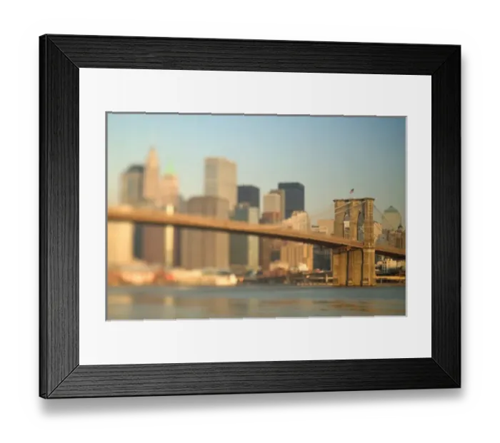 Framed Print : USA-New York-New York City-Manhattan: Brooklyn Bridge & Lower Manhattan / Dawn view Framed Print : USA-New York-New York City-Manhattan: Brooklyn Bridge & Lower Manhattan / Dawn view