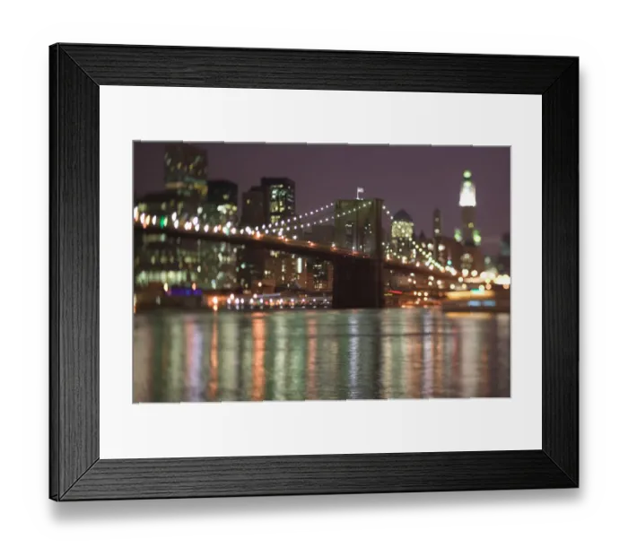 Framed Print : USA-New York-New York City-Manhattan: Brooklyn Bridge & Lower Manhattan / Evening Framed Print : USA-New York-New York City-Manhattan: Brooklyn Bridge & Lower Manhattan / Evening