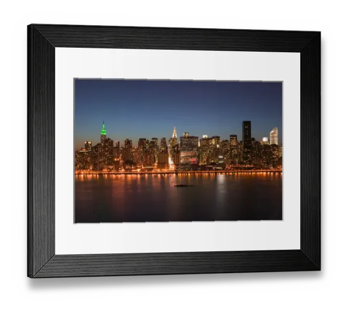 Framed Print : USA-New York-New York City-Manhattan: Aerial Evening View of Midtown Manhattan Framed Print : USA-New York-New York City-Manhattan: Aerial Evening View of Midtown Manhattan