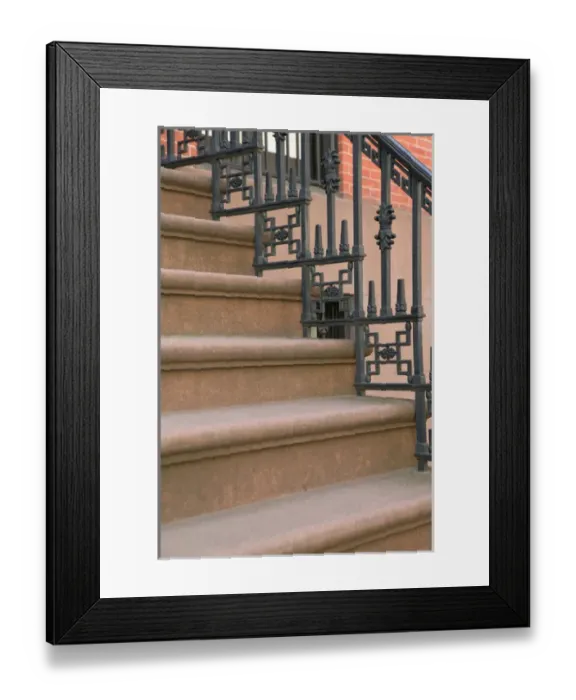 Framed Print : USA-New York-New York City-Manhattan: Greenwich Village-Ornate Staircase Detail Morton