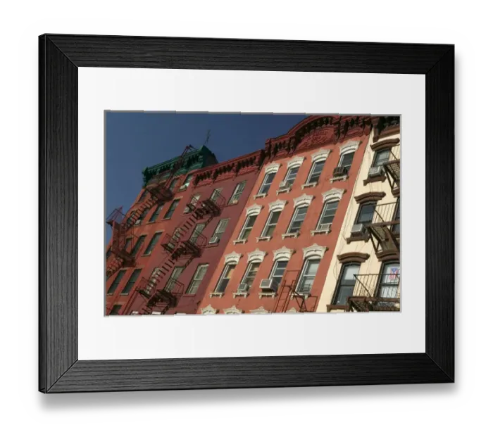 Framed Print : USA-New York-New York City-Manhattan: Greenwich Village-Fire Escapes / Village Buildings Framed Print : USA-New York-New York City-Manhattan: Greenwich Village-Fire Escapes / Village Buildings