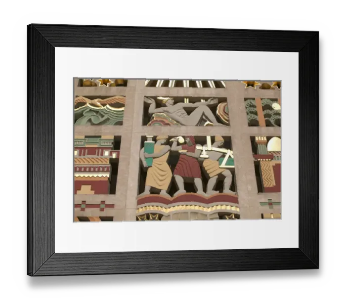 Framed Print : USA-New York-New York City-Manhattan: Rockerfeller Center-Art Deco Building Details Framed Print : USA-New York-New York City-Manhattan: Rockerfeller Center-Art Deco Building Details