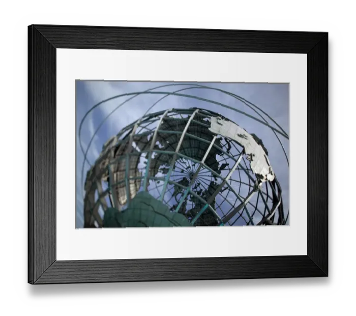 Framed Print : USA-New York-New York City-Queens: Flushing-1964-65 Worlds Fair Unisphere-Defocussed Framed Print : USA-New York-New York City-Queens: Flushing-1964-65 Worlds Fair Unisphere-Defocussed