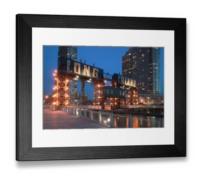 Framed Print : USA-New York-New York City-Queens: Long Island City-Long Island City Ferry Piers