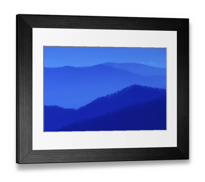 Framed Print : Somber winter view of southern Appalachian Mountains, Great Smoky Mountains National Park