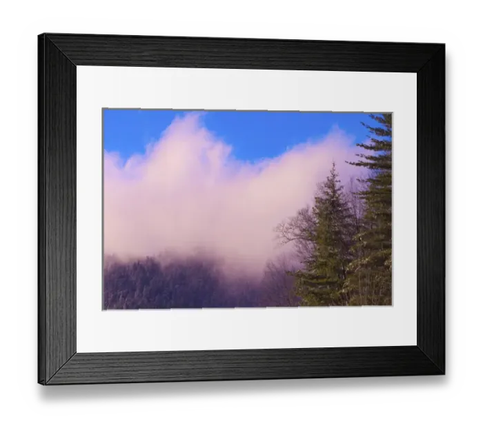 Framed Print : Clouds rolling over mountain peak at sunset, near Newfound Gap, Great Smoky Mountains National Park Framed Print : Clouds rolling over mountain peak at sunset, near Newfound Gap, Great Smoky Mountains National Park