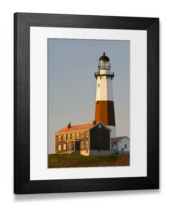 Framed Print : USA, New York, Long Island, Montauk. Montauk Point LIghthouse, sunset Framed Print : USA, New York, Long Island, Montauk. Montauk Point LIghthouse, sunset