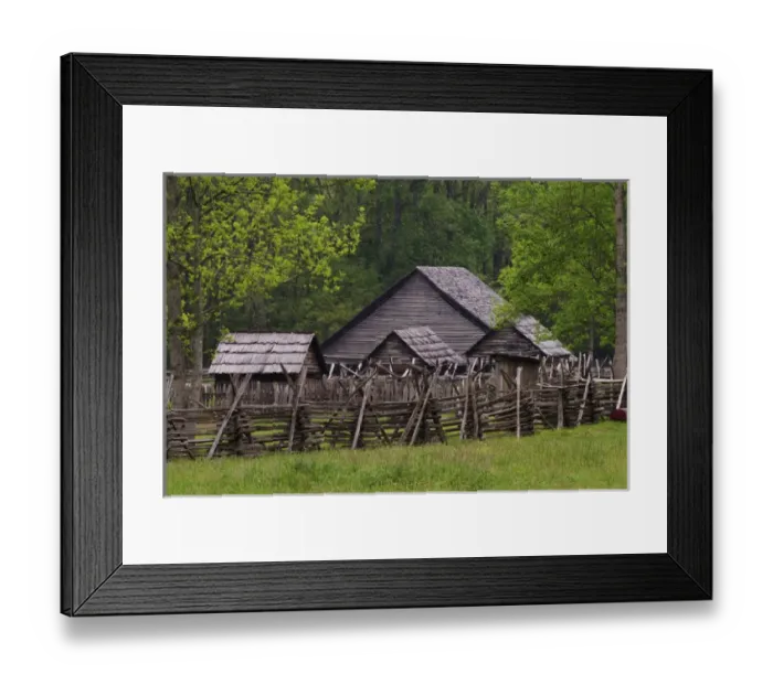 Framed Print : Pioneer Homestead Oconaluftee Visitor Center Great Smoky Mountains N. P. NC Framed Print : Pioneer Homestead Oconaluftee Visitor Center Great Smoky Mountains N. P. NC