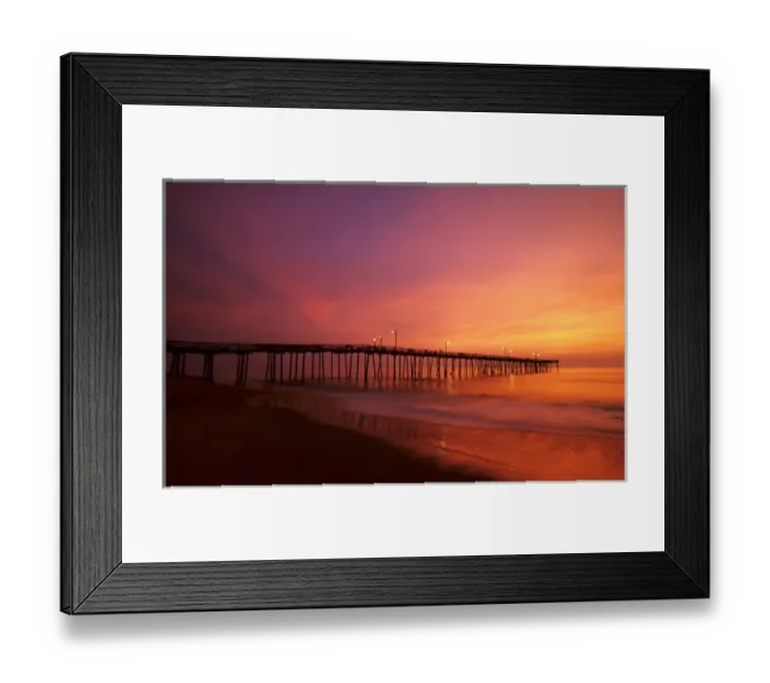 Framed Print : FIshing pier at sunrise Nags Head, North Carolina, USA, North America Framed Print : FIshing pier at sunrise Nags Head, North Carolina, USA, North America