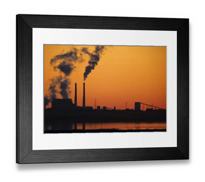 Framed Print : Coal Plant Emits Smoke near Washburn North Dakota Framed Print : Coal Plant Emits Smoke near Washburn North Dakota