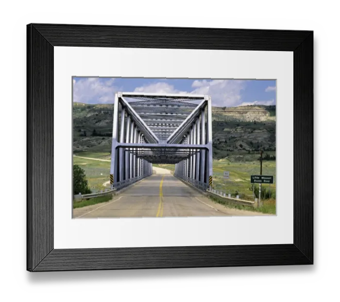 Framed Print : Steel truss brige over the Little Missouri River, North Dakota Framed Print : Steel truss brige over the Little Missouri River, North Dakota