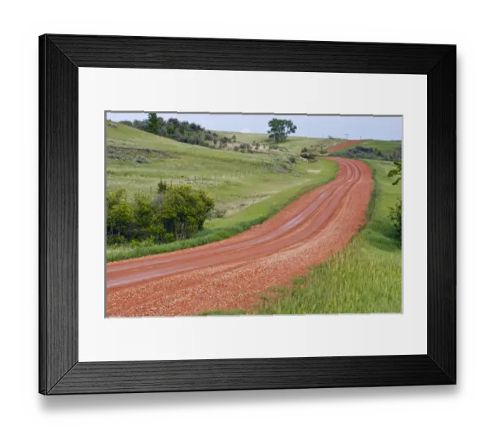 Framed Print : Rural gravel road in western North Dakota Framed Print : Rural gravel road in western North Dakota
