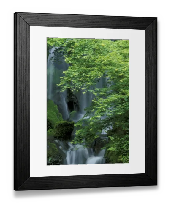Framed Print : N. A. USA, Oregon, Portland, Japanese Garden Waterfall Framed Print : N. A. USA, Oregon, Portland, Japanese Garden Waterfall