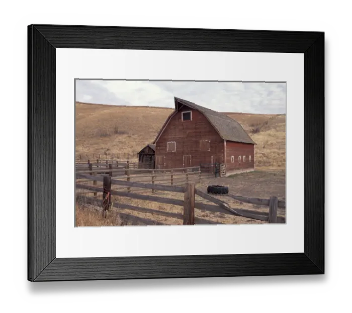 Framed Print : NA, USA, NE Oregon, Wallowa County, red barn Framed Print : NA, USA, NE Oregon, Wallowa County, red barn