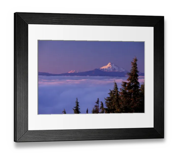 Framed Print : USA, Oregon, Mount Jefferson from Timberline Highway on Mount Hood, sunrise Framed Print : USA, Oregon, Mount Jefferson from Timberline Highway on Mount Hood, sunrise