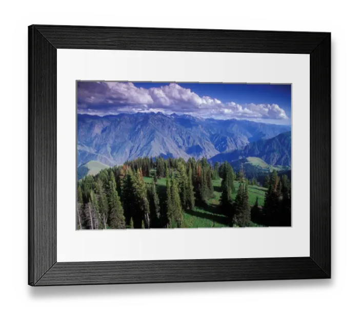 Framed Print : Hells Canyon ( The deepest canyon in North America) Wilderness overview from Hat