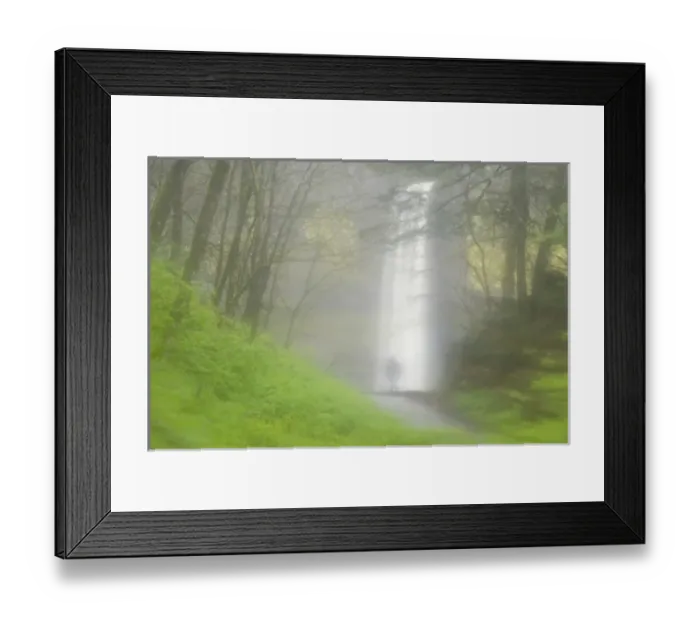 Framed Print : USA, Oregon, Columbia River Gorge. Latourell Falls seen through a rain-streaked car window Framed Print : USA, Oregon, Columbia River Gorge. Latourell Falls seen through a rain-streaked car window