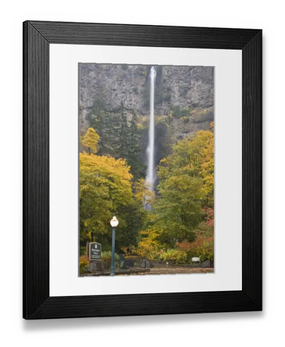 Framed Print : USA, Oregon, Columbia River Gorge. View of Multnomah Falls. Credit as: Don Paulson