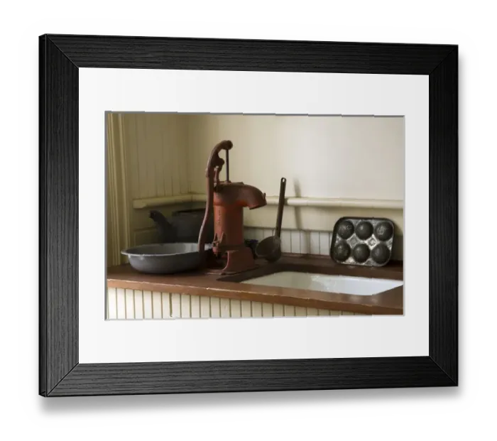 Framed Print : USA, Oregon, Newport. Interior of kitchen in Yaquina Bay Lighthouse. Credit as: Wendy Framed Print : USA, Oregon, Newport. Interior of kitchen in Yaquina Bay Lighthouse. Credit as: Wendy