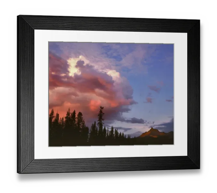 Framed Print : USA, Oregon, Umpqua National Forest. Storm approaching Mt Thielsen. Credit as: Steve Framed Print : USA, Oregon, Umpqua National Forest. Storm approaching Mt Thielsen. Credit as: Steve