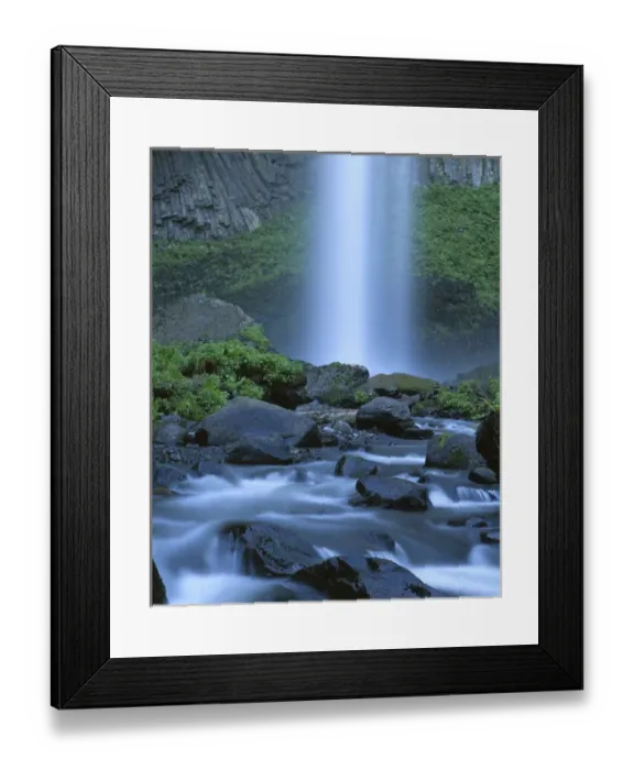 Framed Print : USA, Oregon, Columbia Gorge, Latourell Falls, Guy W. Talbot State Park