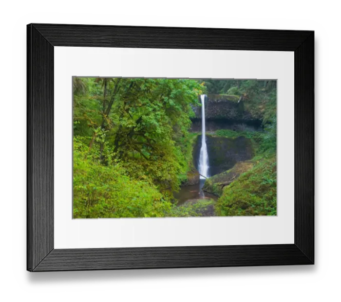 Framed Print : Middle falls Silver Falls State Park east of Salem Oregon Framed Print : Middle falls Silver Falls State Park east of Salem Oregon